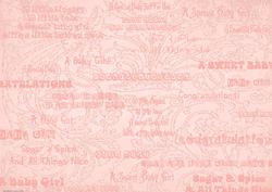 New Baby Girl Backing Paper