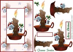 Cute Candle Santa Mouse