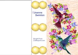 Special Hinges Floral Humming Bird