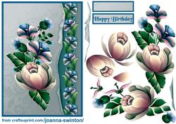 Blue Floral Wishes