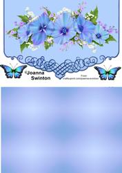 Blue Floral Envelope Card