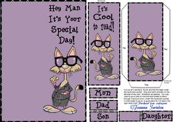 Cool Cat Bookmark Card