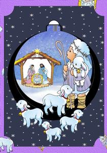 Christmas Shepherd Layer Card
