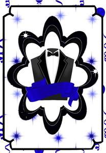 His Night Out Layer Card-blue
