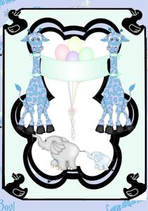 Layer Card Baby Boy Birth