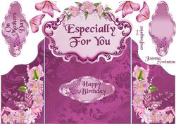Fancy Gatefold Pink Floral