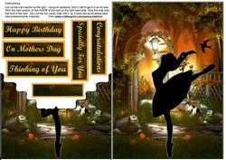 Envelope Card Ballet Dancer