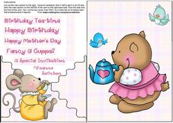 Envelope Card Tea-time