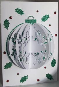 Holly Bauble Card