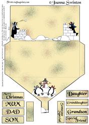 Christmas Penguins Money Envelope