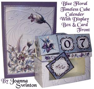 Blue Floral Desk Calender
