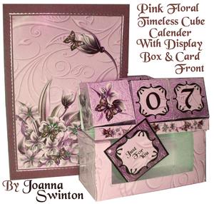 Pink Floral Desk Calender