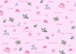 Baby Girl Backing Paper