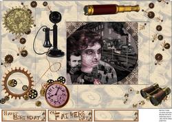 Pop Out Steampunk Card