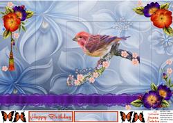 Pop Out Lilac Bird