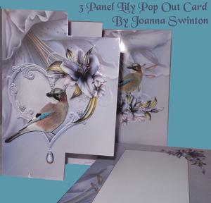 3 Panel Lilac Lilies Card
