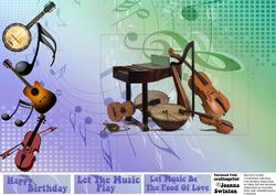 Pop Out Musical Instruments
