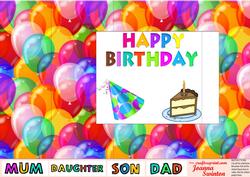 Pop Out Birthday Balloons