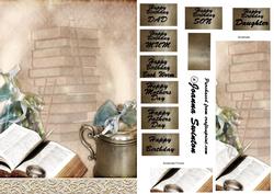 Book Worm Bookmark Card