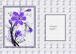 Purple Flowers, Swirls & Texture
