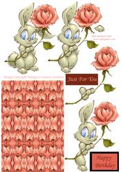 Beautiful Bunny with a Rose
