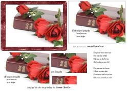 Bible & Rose Sympathy Card