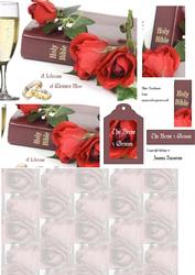 Bible & Rose Wedding Card