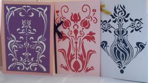 3 Art Nouveau Cards