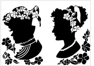 2 Ladies Heads Cards