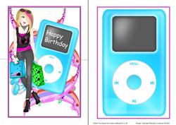 Ipod Teenager Spinner Card