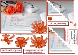 Rose & Guest Book Wedding Card