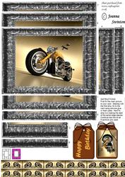 Golden Motorbike Spiral Stacker
