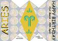 Diamond Fold Zodiac Card - Aries