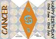 Diamond Fold Zodiac Card - Cancer