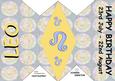 Diamond Fold Zodiac Card - Leo