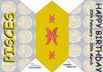 Diamond Fold Zodiac Card - Pisces