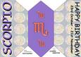 Diamond Fold Zodiac Card - Scorpio