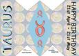 Diamond Fold Zodiac Card - Taurus