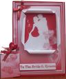 Open Front Red/pink Wedding Card
