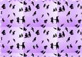 Silhouettes of Children in Lilac