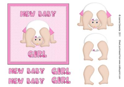 New Baby Girl Step by Step Topper