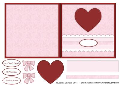 Large Heart Cut and Fold Card