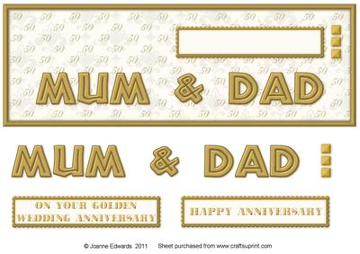 Mum & Dad Golden Anniversary Large Dl