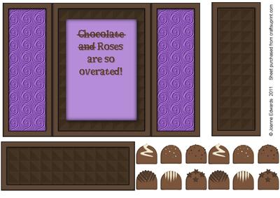 Chocolate and Roses Gatefold Card