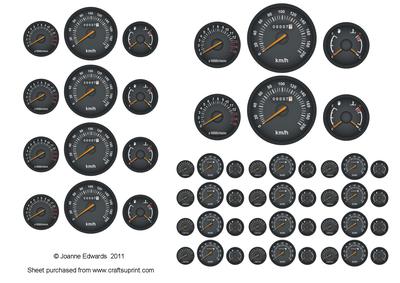 Motorbike Gauges - Embellishments