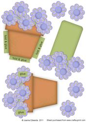 Flowerpot with Sliding Greeting - Blank