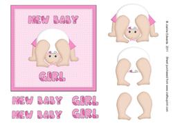 New Baby Girl Step by Step Topper