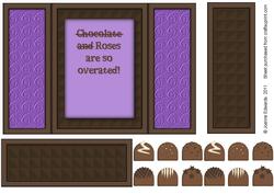 Chocolate and Roses Gatefold Card