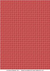 Paper Weave Background Sheet - Red