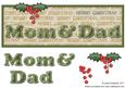 Mom & Dad Merry Christmas Holly Large Dl